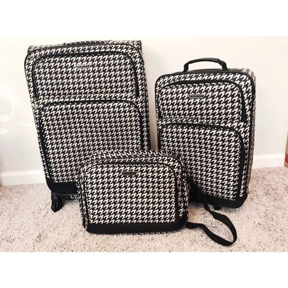 houndstooth luggage set